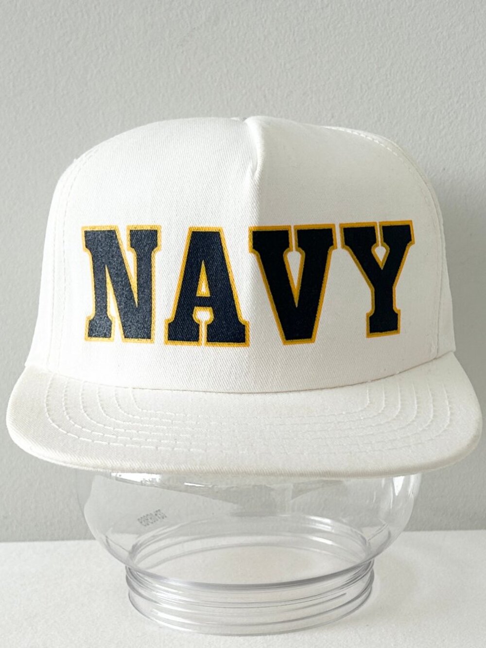 Vintage 90s NAVY Hat US Military Adjustable Snapback Cap One Size Made in USA